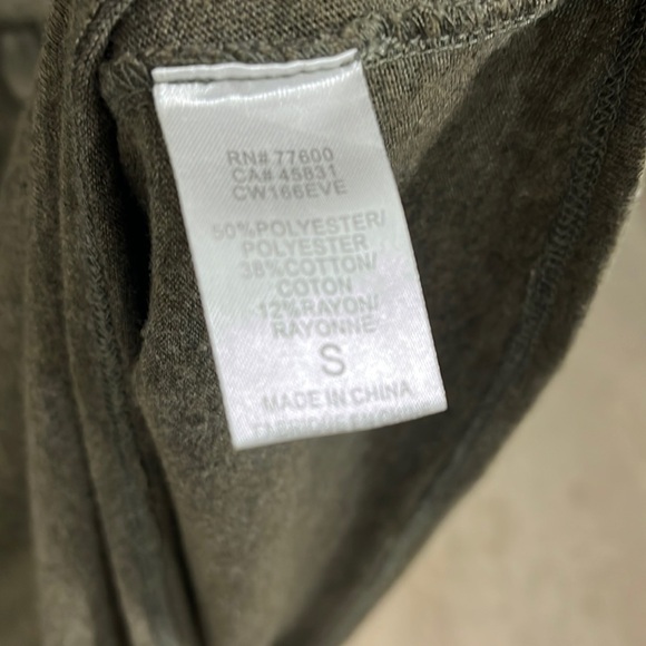 Chaser green dress rolled cap sleeves drawstring waist, pockets peep hole @ neck - Picture 5 of 10